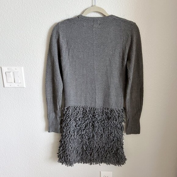 Vintage Gray Fuzzy Sweater Coat by Twg (Size S) - Picture 7 of 7